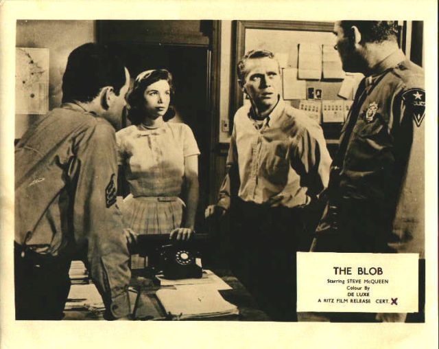 John Benson (as Sgt Jim Bert), Aneta Corseaut, 
Steve McQueen and Earl Rowe (as Lt. Dave).